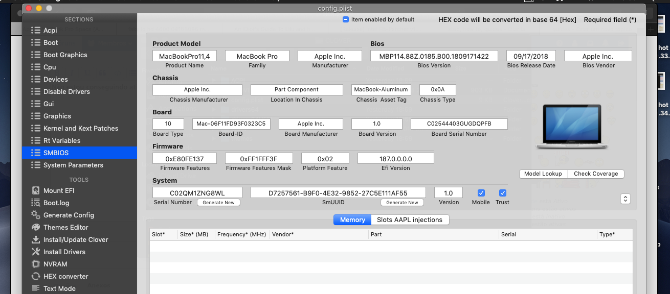 Config section